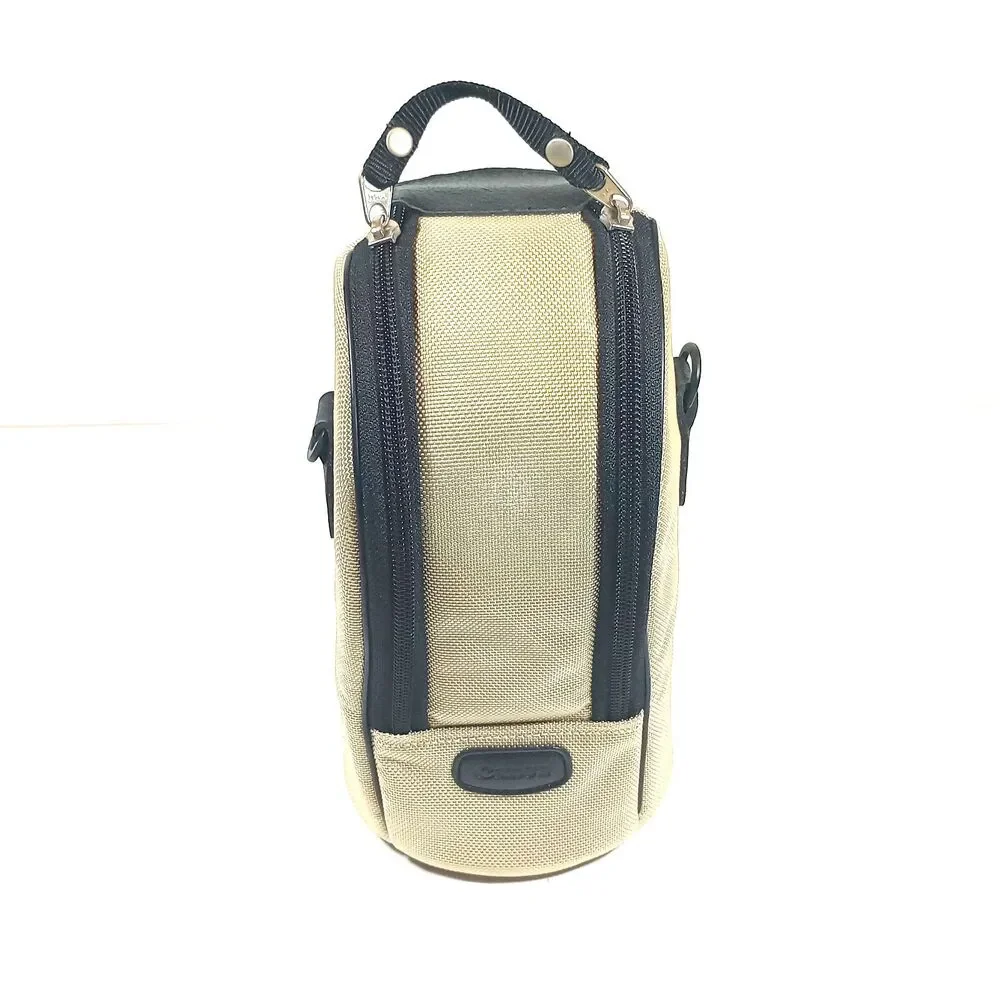 Canon LZ1324 Padded Lens Case Bag - Beige & Black Canvas (Fits Large Lenses)